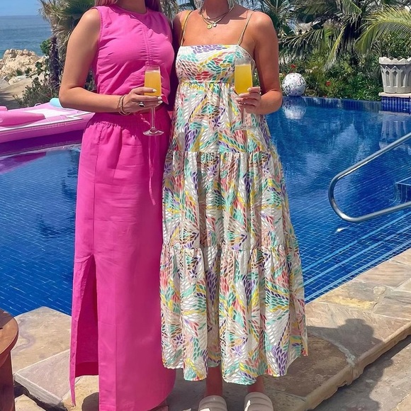 C/Meo Collective Tiered Midi Dress, Small - Picture 7 of 7